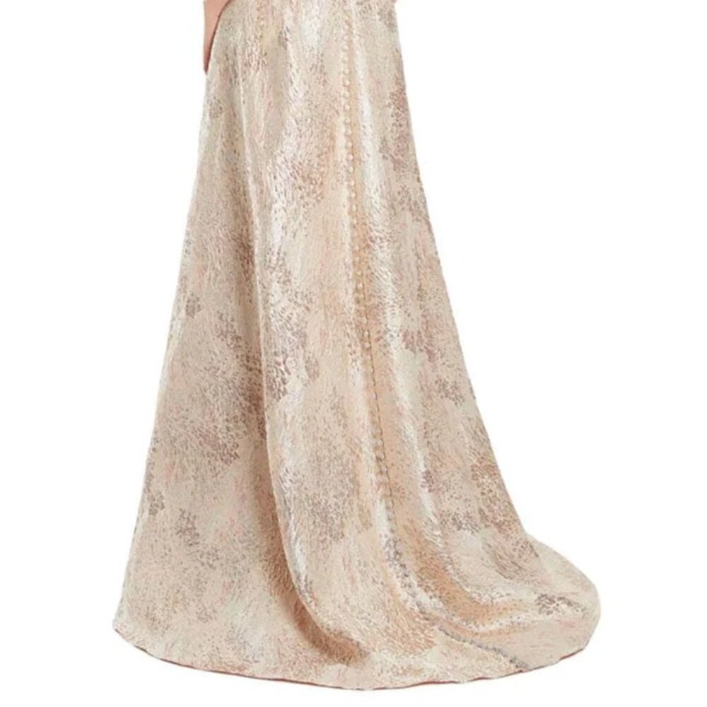 NWT Alexander by Daymor 3067S25 Draped One Shoulder A-line Dress Blush Size 8 - Picture 6 of 8